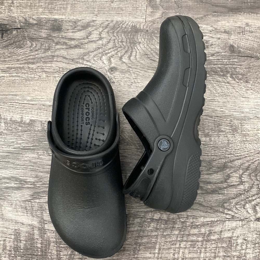Solid Black Crocs